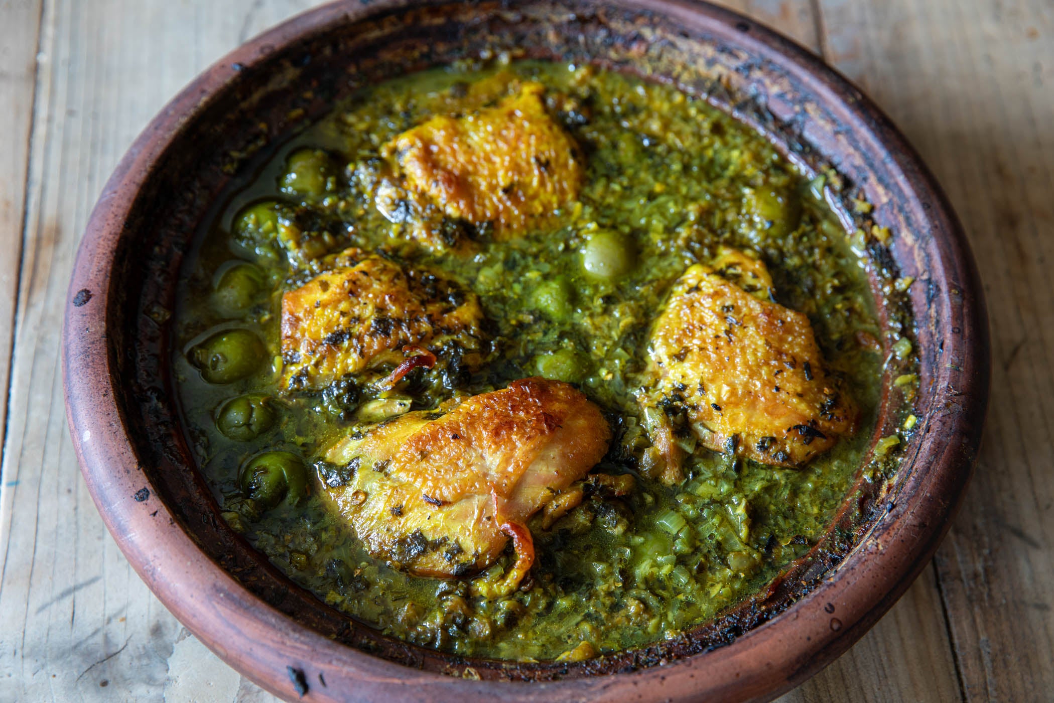 Chicken Thighs, Bone-In Skin-On