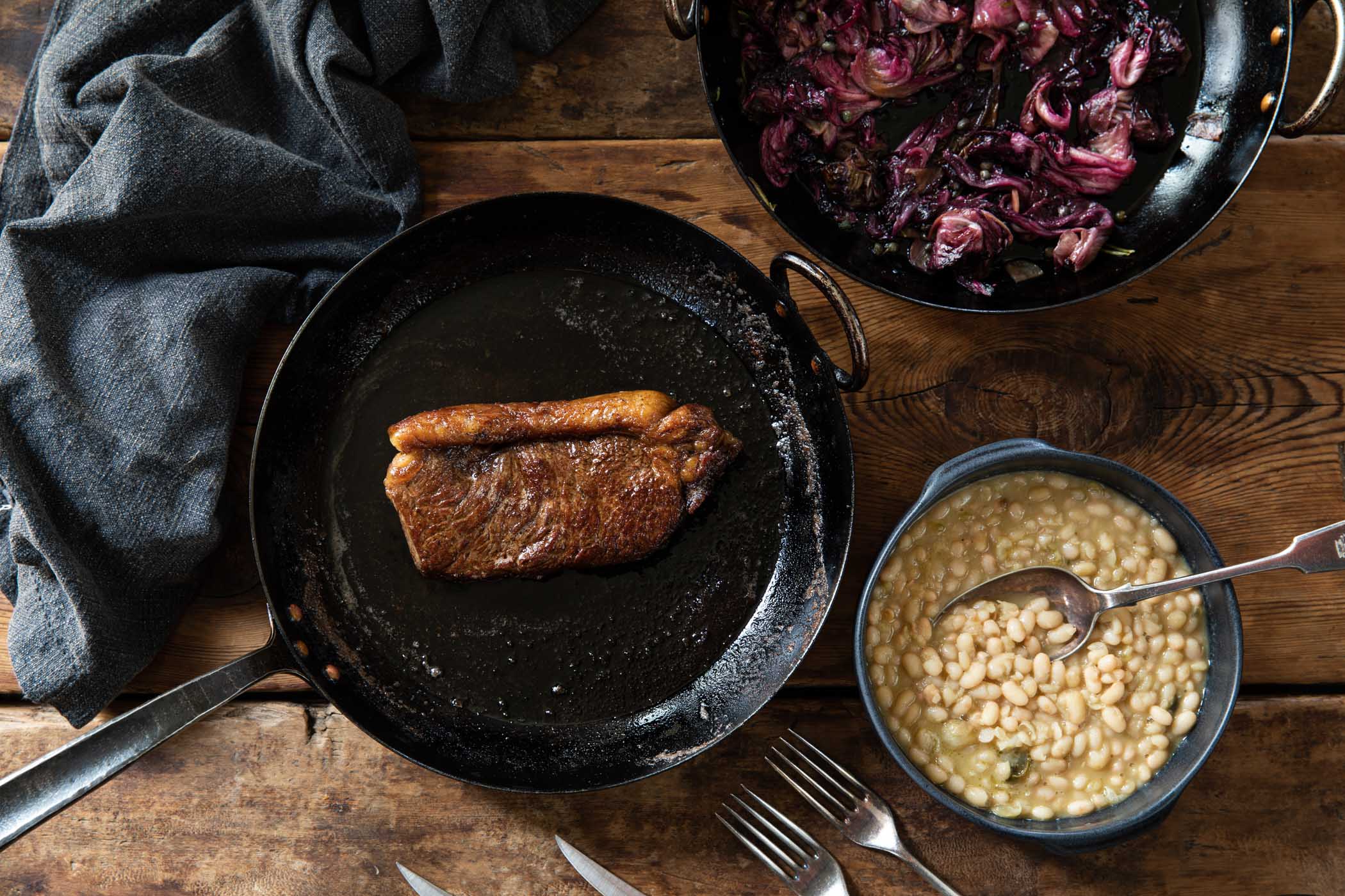 Frying Pan Cooking Top Sirloin Steak In Oven Cast Iron Skillet