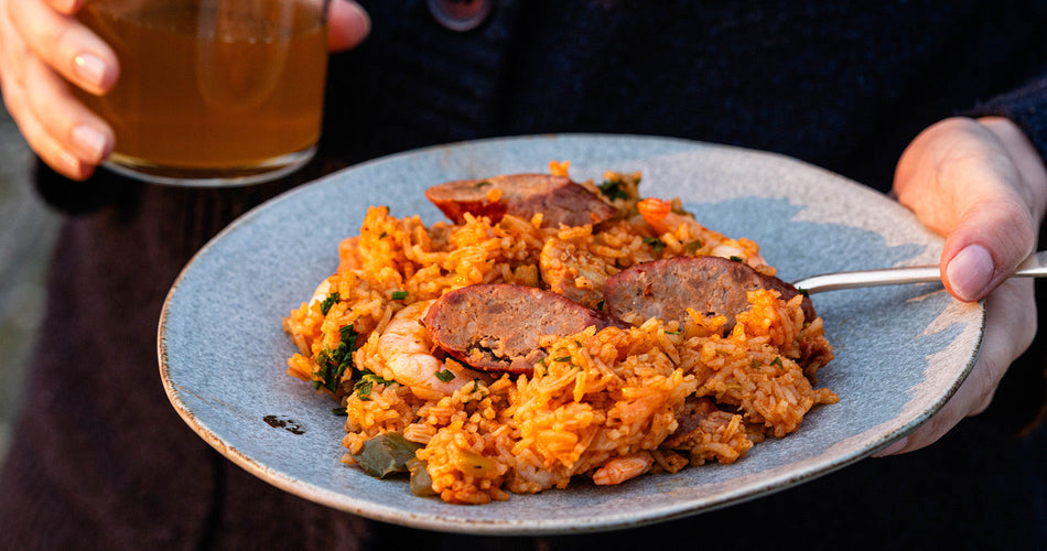 classic Cumberland sausage slowly cooked in a frying pan and the collection highlight for sausages & sausagemeat