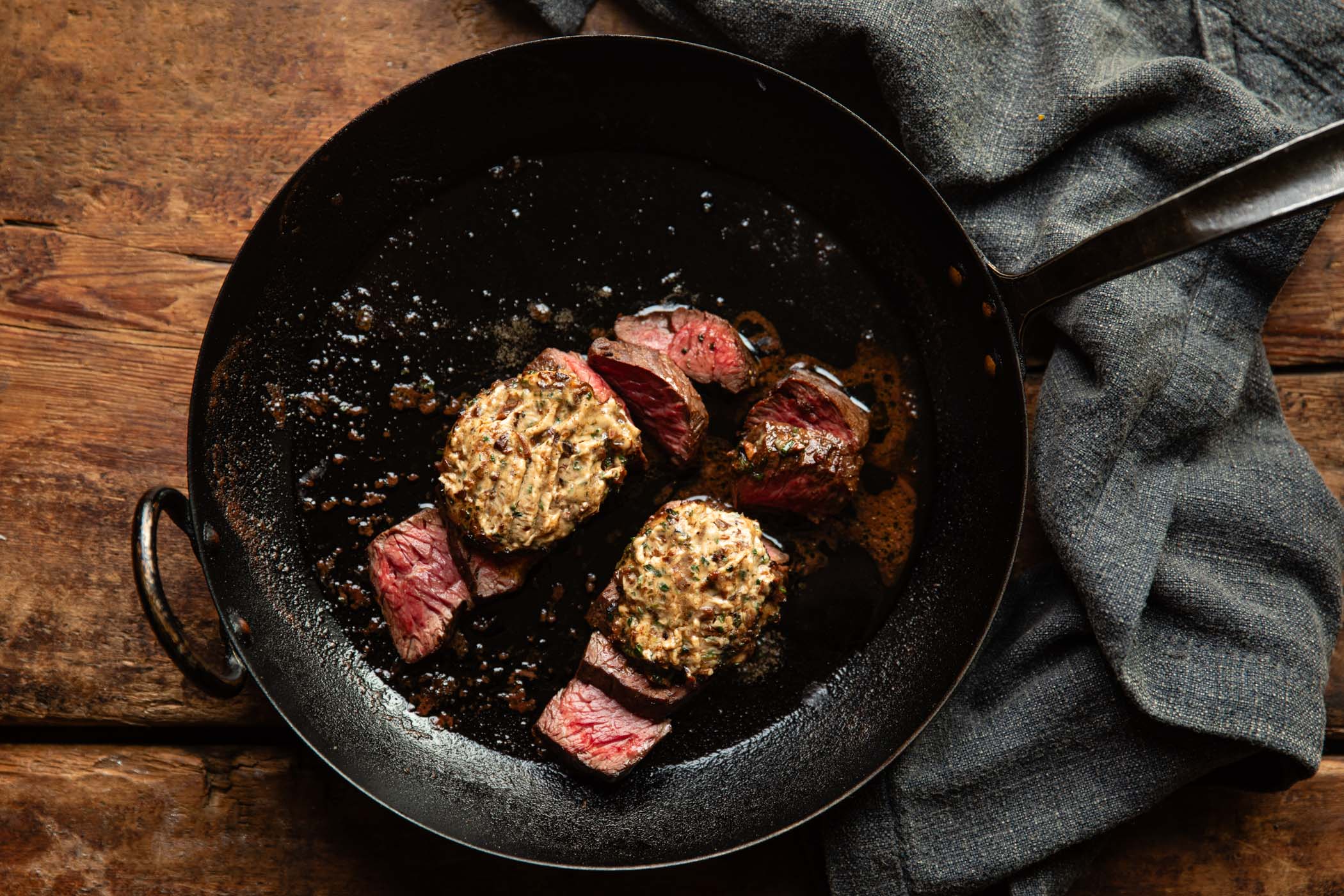 Onglet Steak with Cep Butter