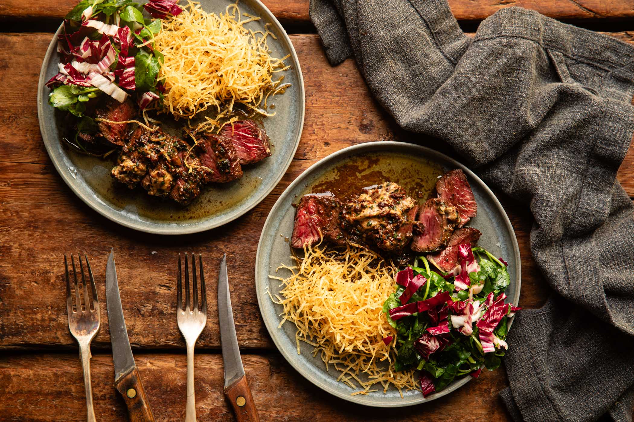 Onglet Steak with Cep Butter