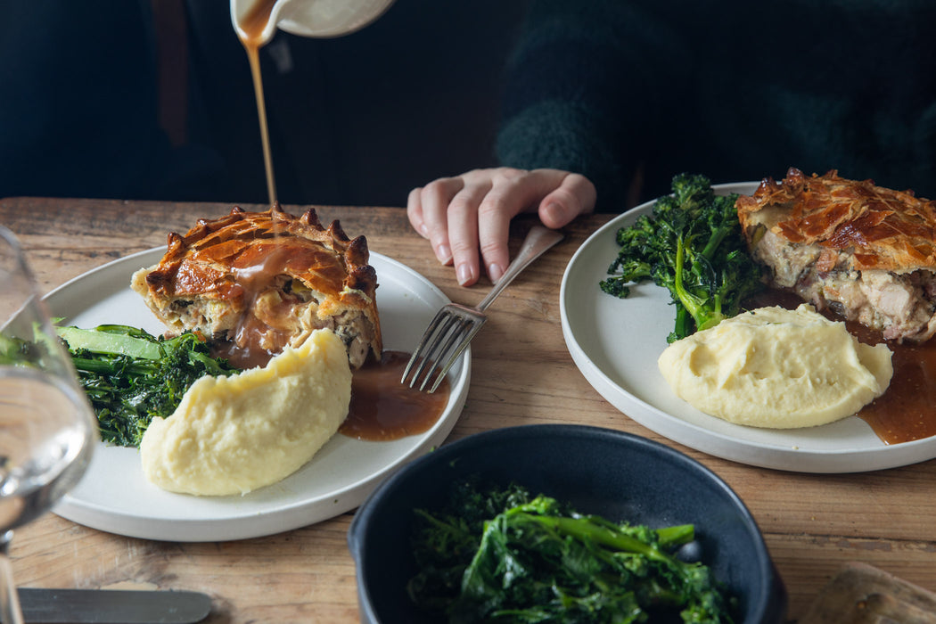 x Finer Pleasures | Chicken, Ham & Mushroom Pie
