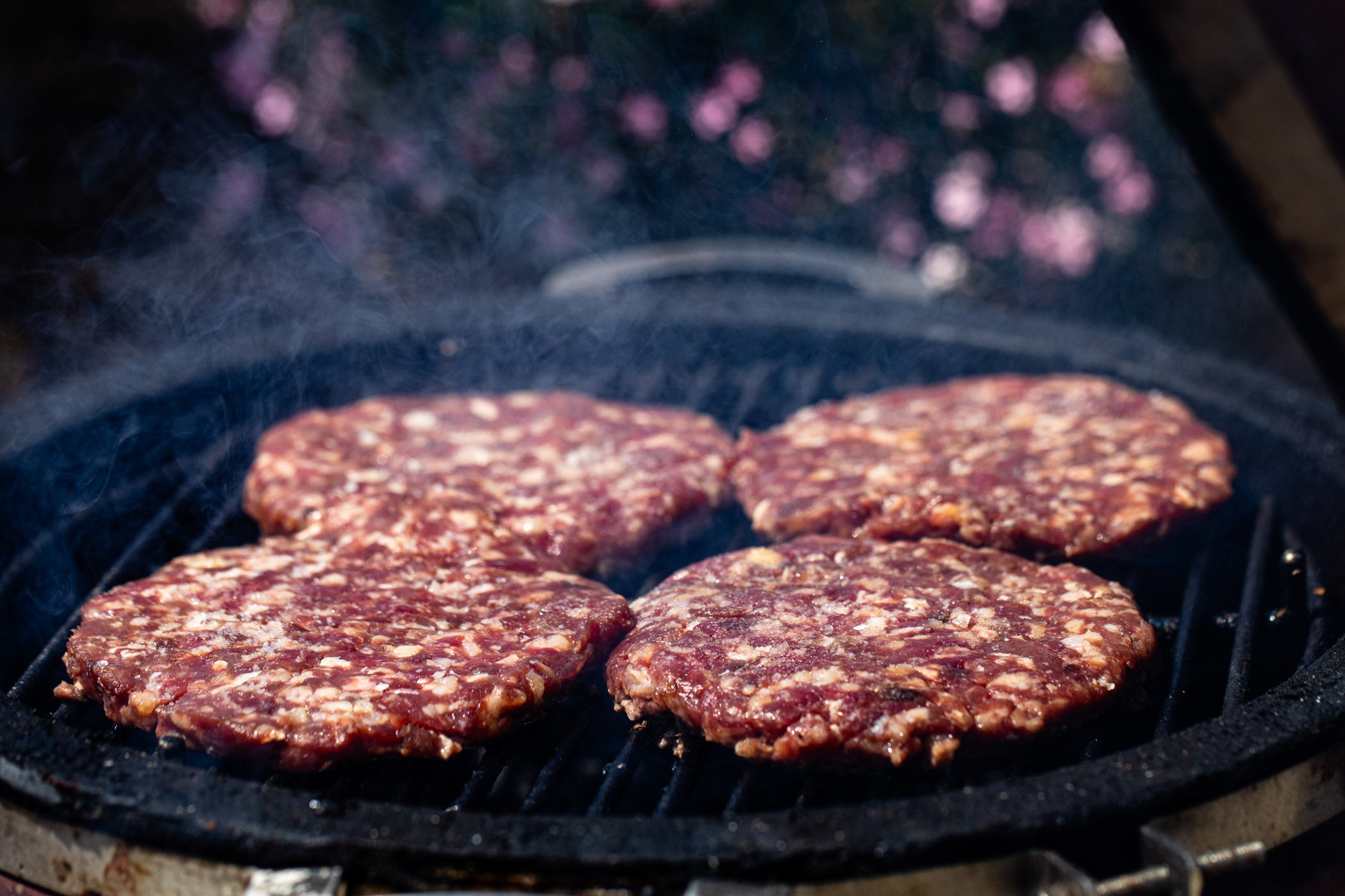 Smoked Lardo Steak Burgers