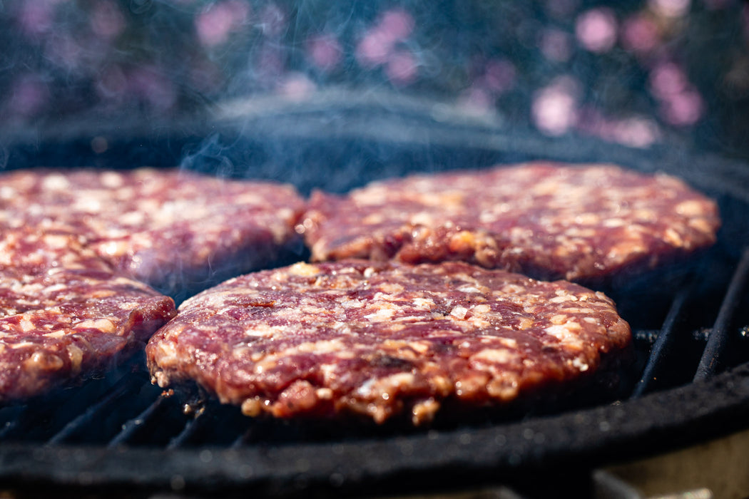 x SLAP & PICKLE Smoked Lardo Steak Burgers