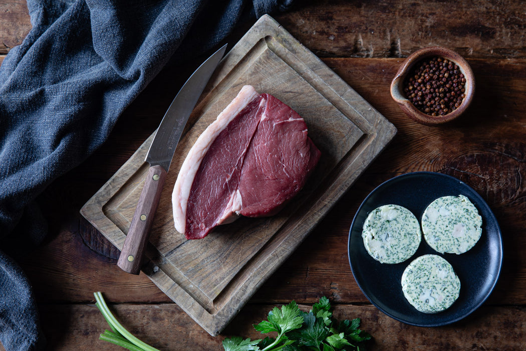 x BOUCHON RACINE Rump Steak w/ Henry Harris’ Roquefort Butter