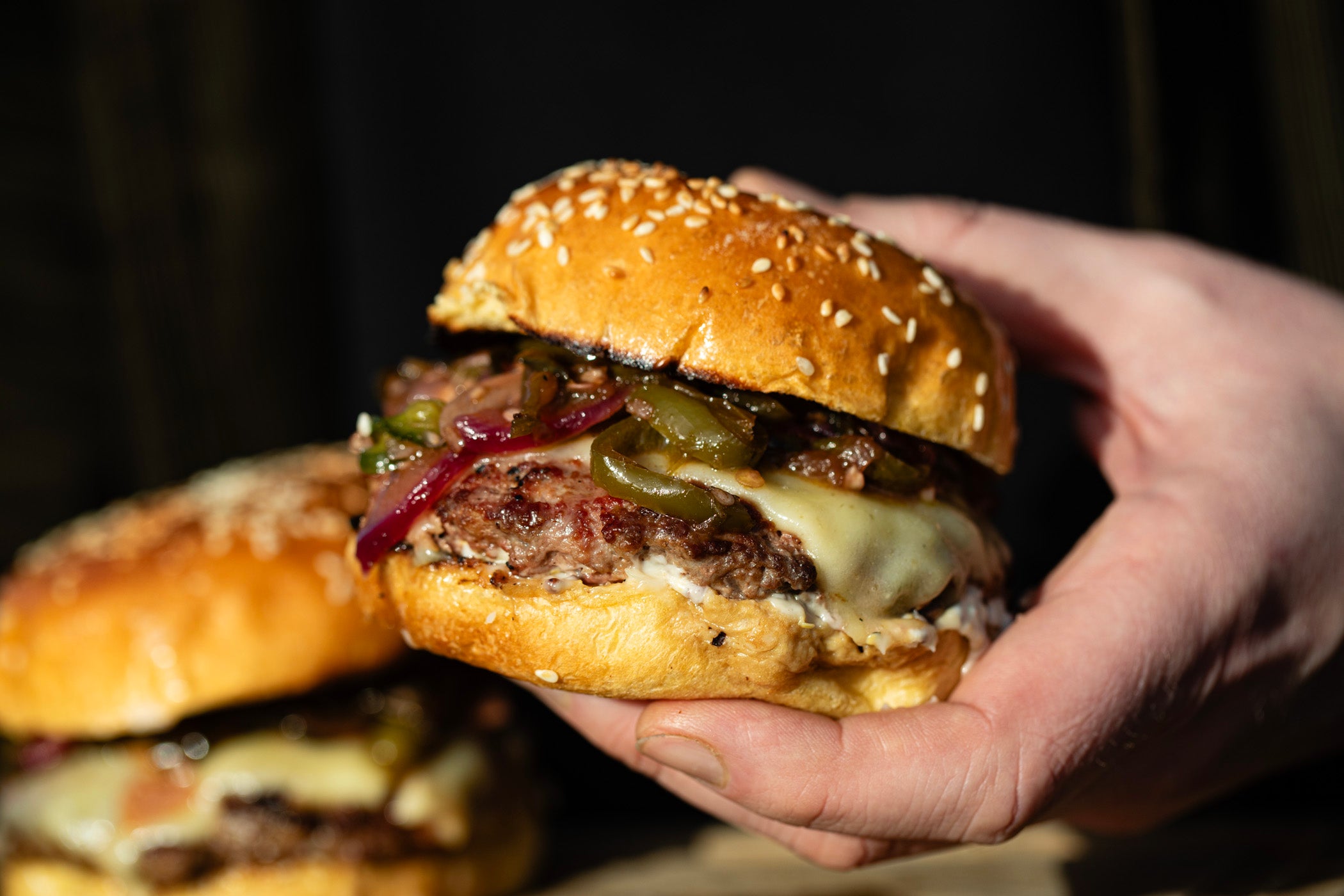 Venison, Pork & Smoked Lardo Burgers