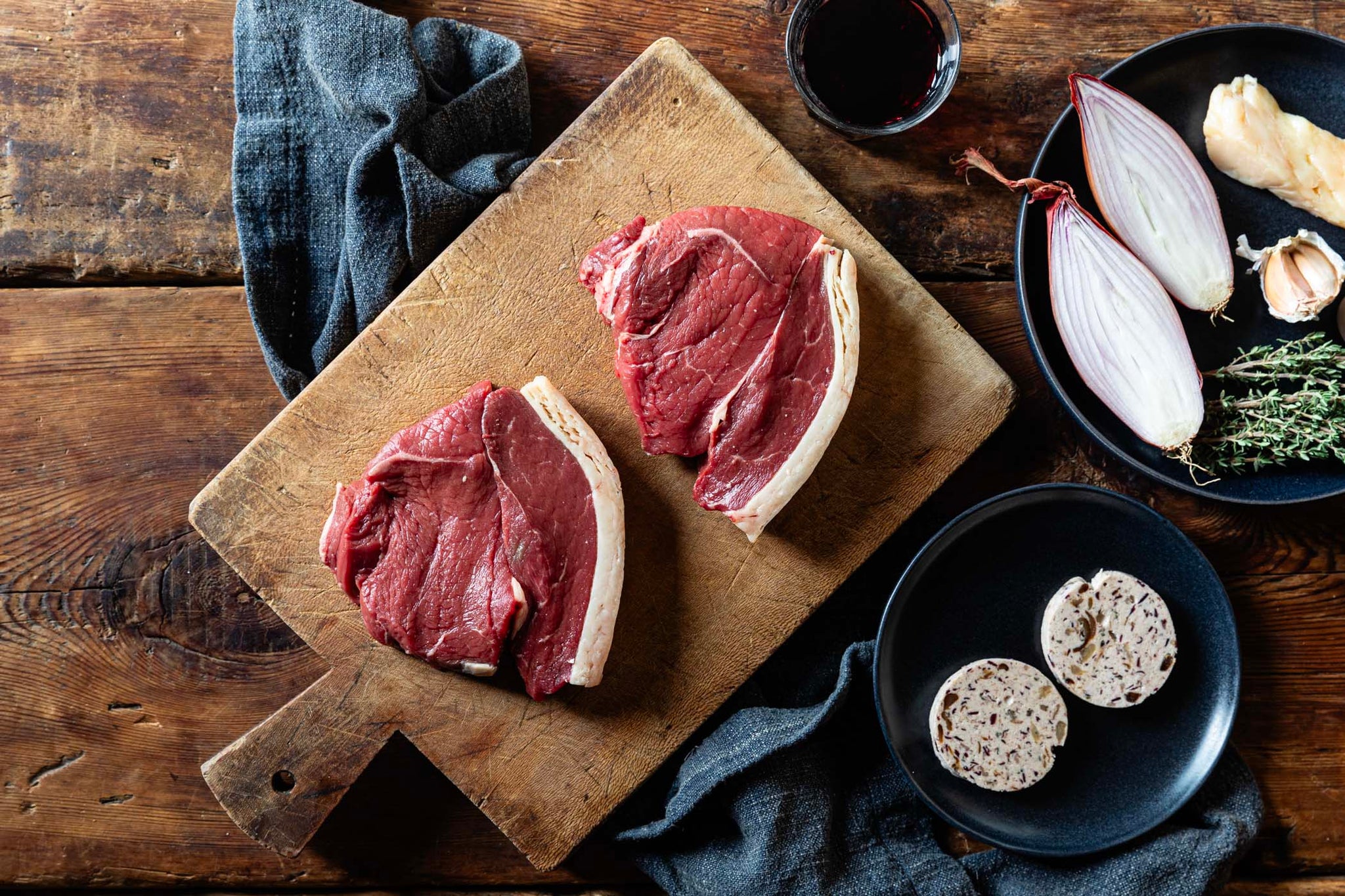 Rump Steak with Bordelaise Butter