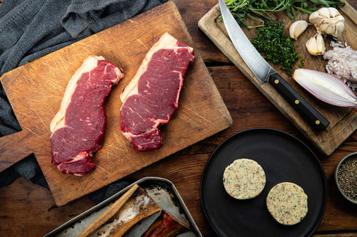 Sirloin Steak with Smoked Bone Marrow Butter