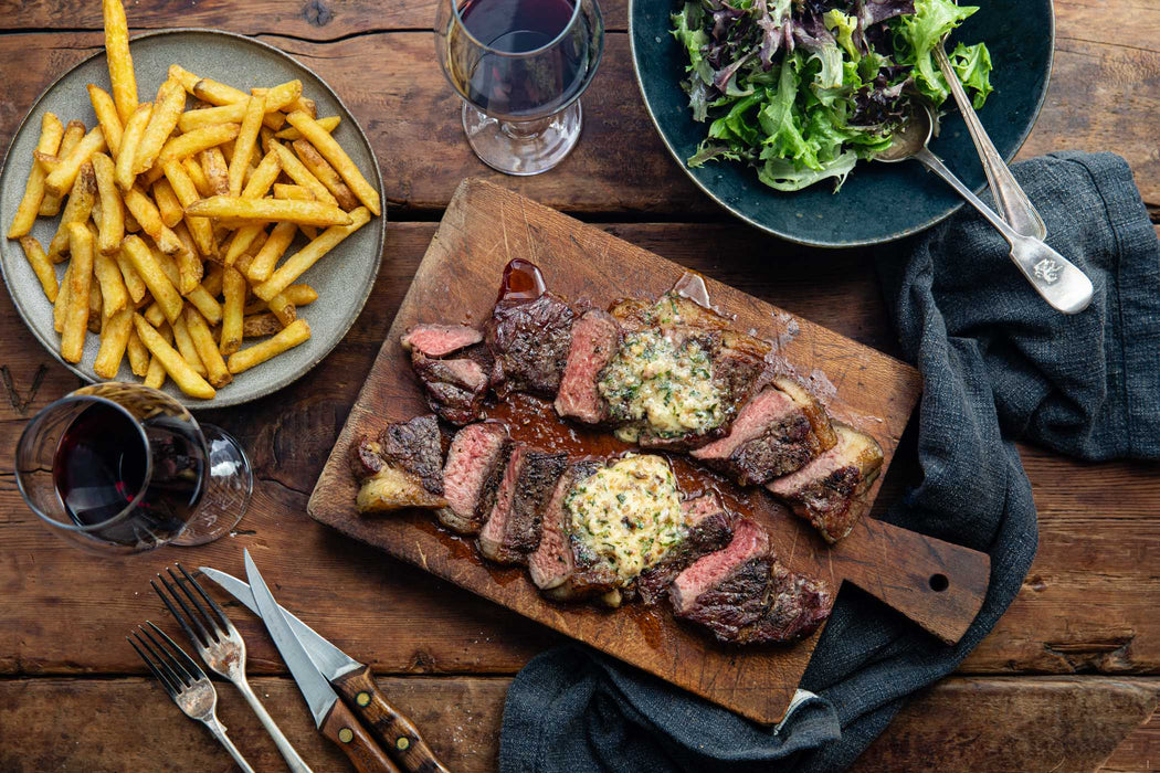 Sirloin Steak with Smoked Bone Marrow Butter