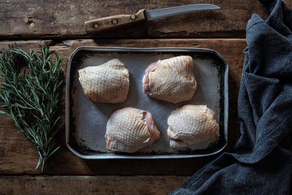 Chicken Thighs, Bone-In Skin-On