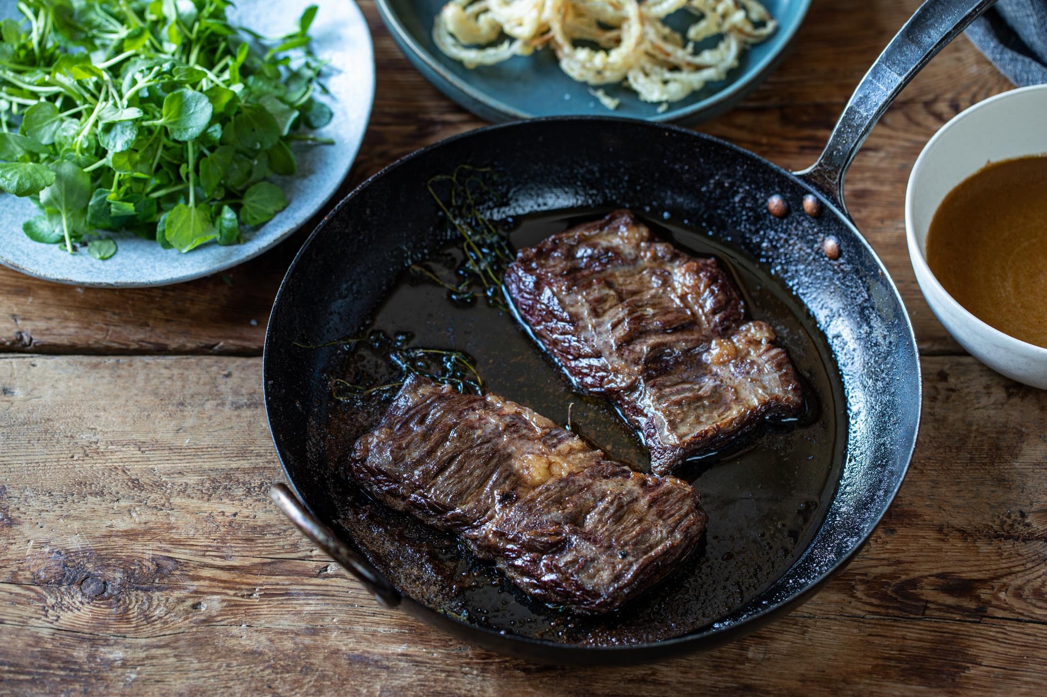 Flank Steak Best Stove Steak Recipe Frying Pan Cooking Skirt Steak