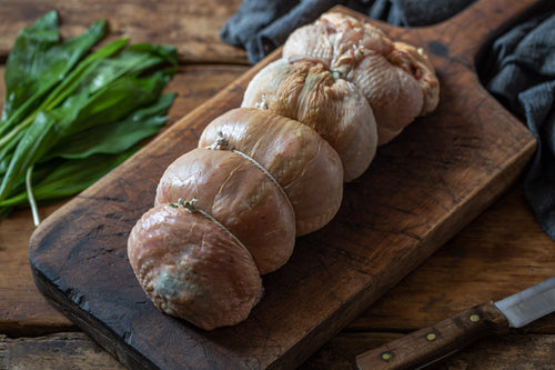 Rolled Chicken with Wild Garlic Stuffing